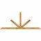 Ekena Millwork Saratoga Rough Sawn Timber Gable Bracket, Western Red Cedar, 96"W x 40"H x 2"D x 4"F, 10/12 Pitch GBW096X40X0204SAR00RWR - alternate 1